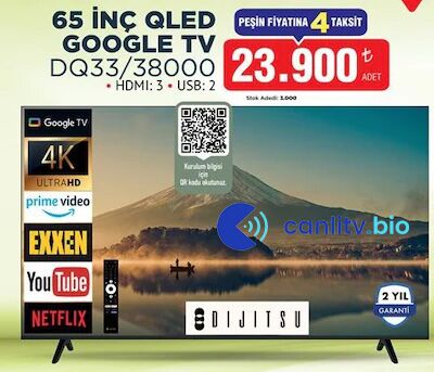 Dijitsu 65 DQ 33000 QLED TV İncelemesi: 9 Aralık BİM Fırsatı Alınır mı?
